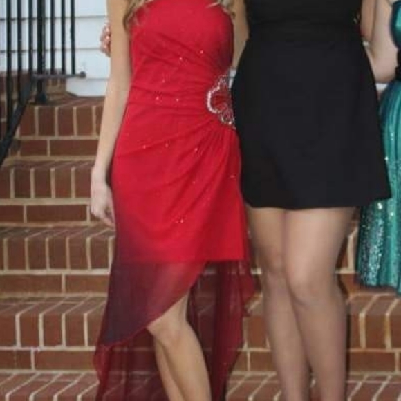 Red Ombre Prom Dress - Teeze Me - LIKE NEW - Picture 1 of 13